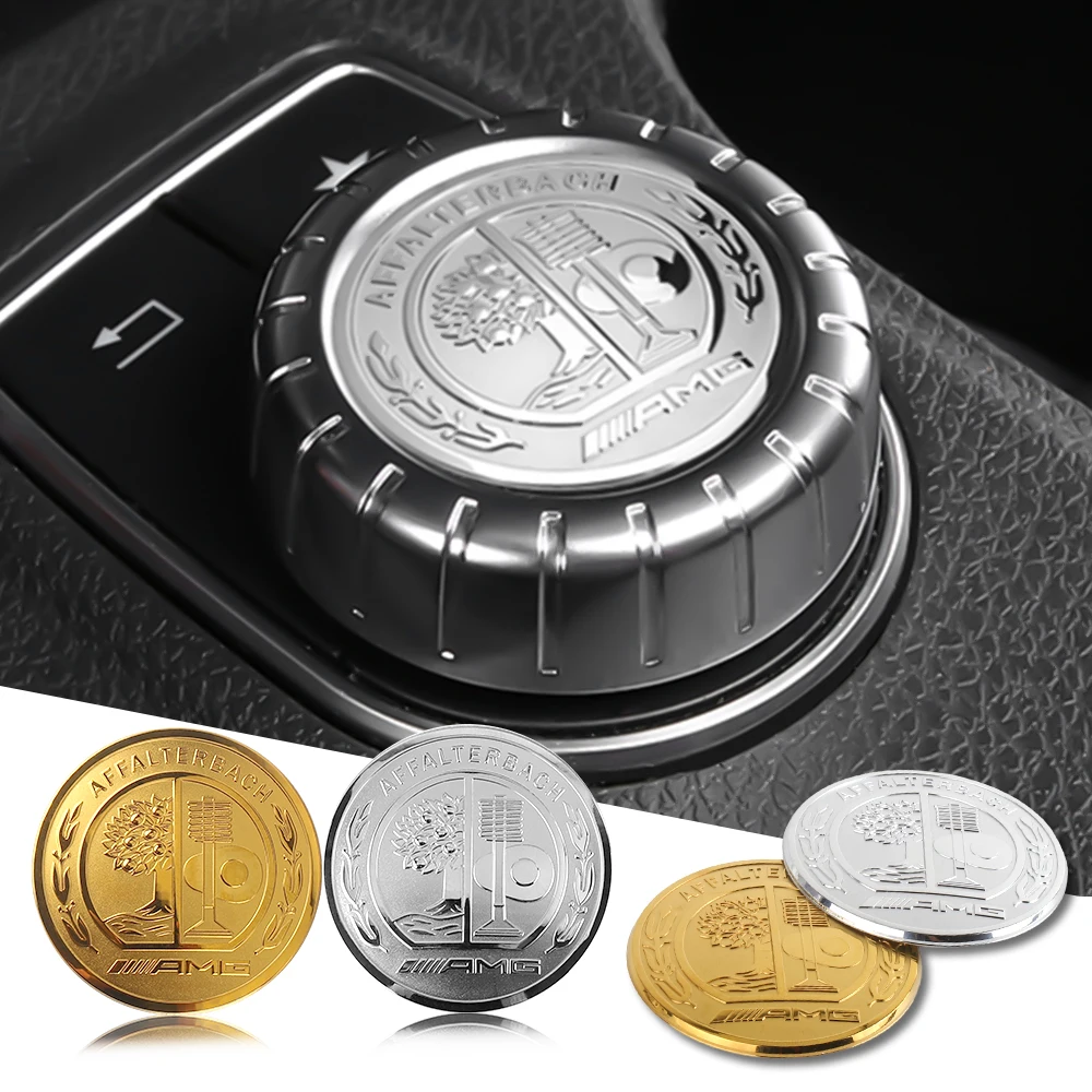 1 шт. алюминиевый логотип кнопка запуска двигателя автомобиля наклейка на руль