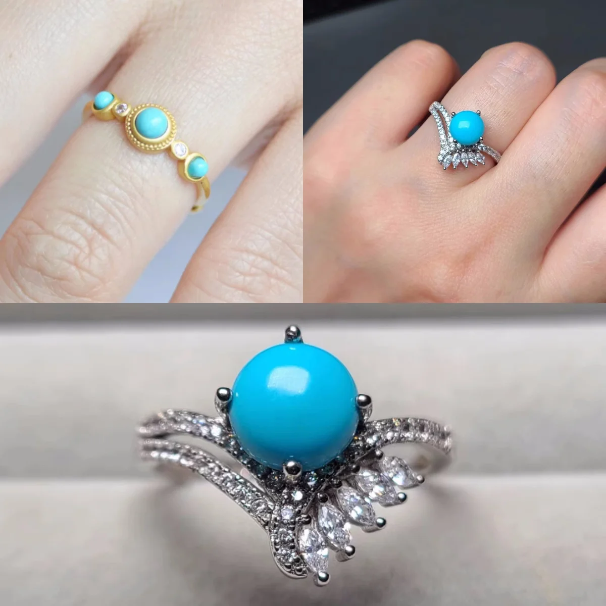 Синий Бирюзовый Круглый термостойкий камень 1-4 мм свободный кабошон с плоским