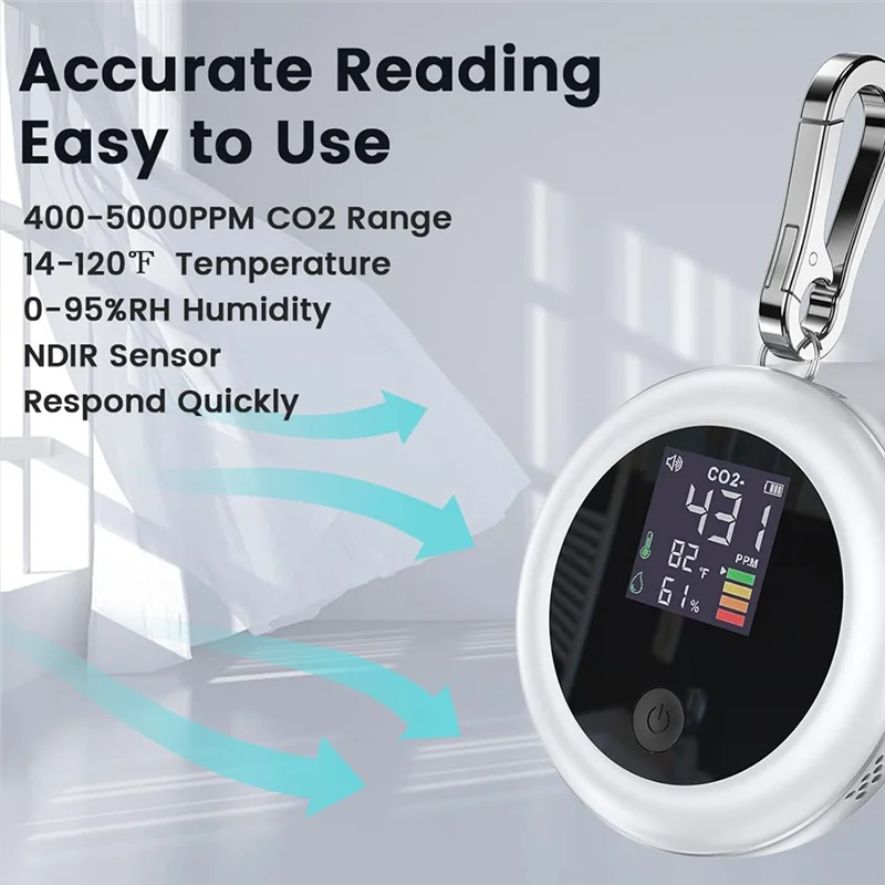 Датчик для внутреннего контроля CO2 с сигнализацией монитор определения качества