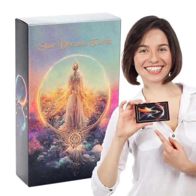

Star Dreams Tarot Oracle Cards English Version Board Games Deck Mysterious Divination Playing Cards Family Party Supplies