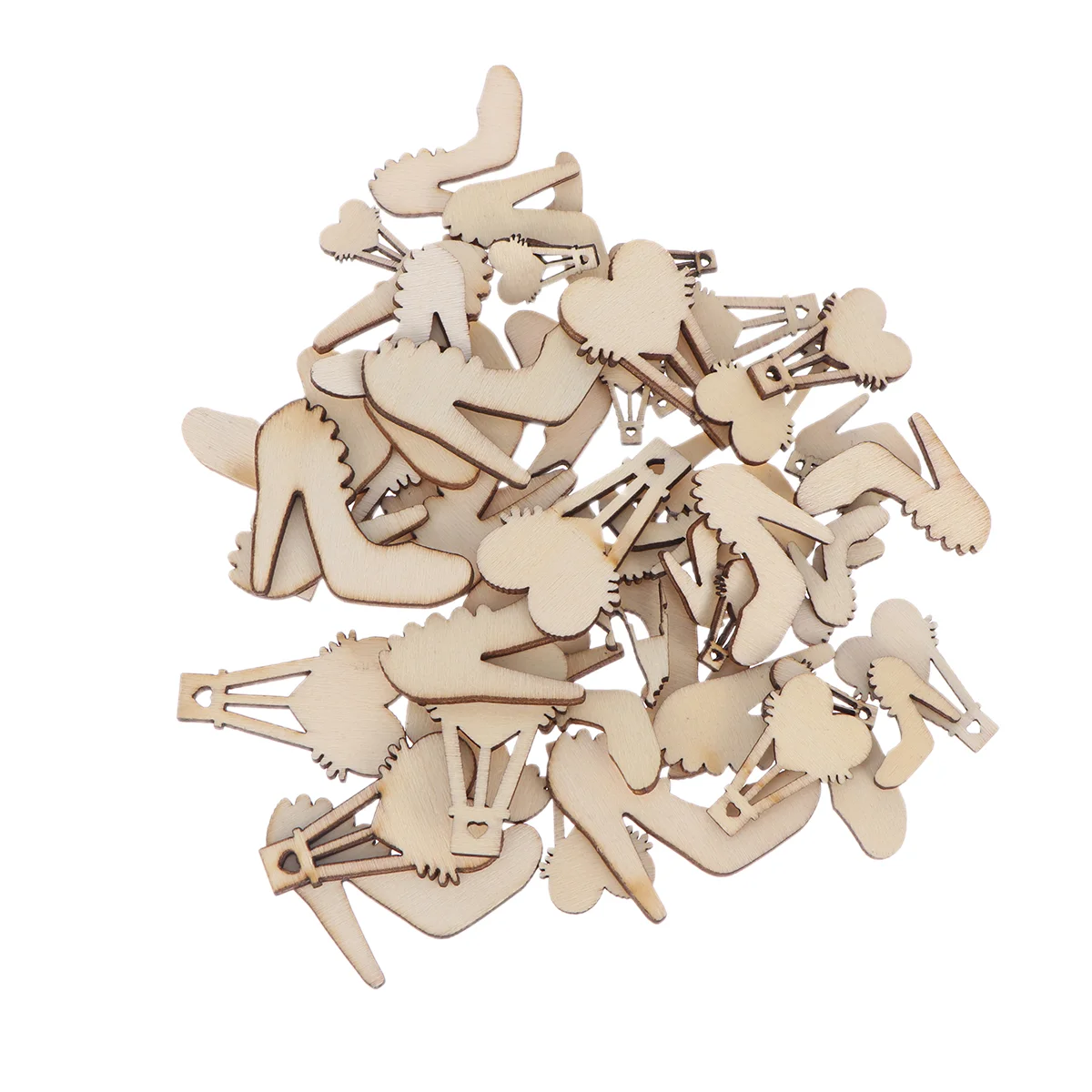 

50PCS Slices High Heel Shape Ornament Decoration for Party Wedding Home (2-4.5cm)