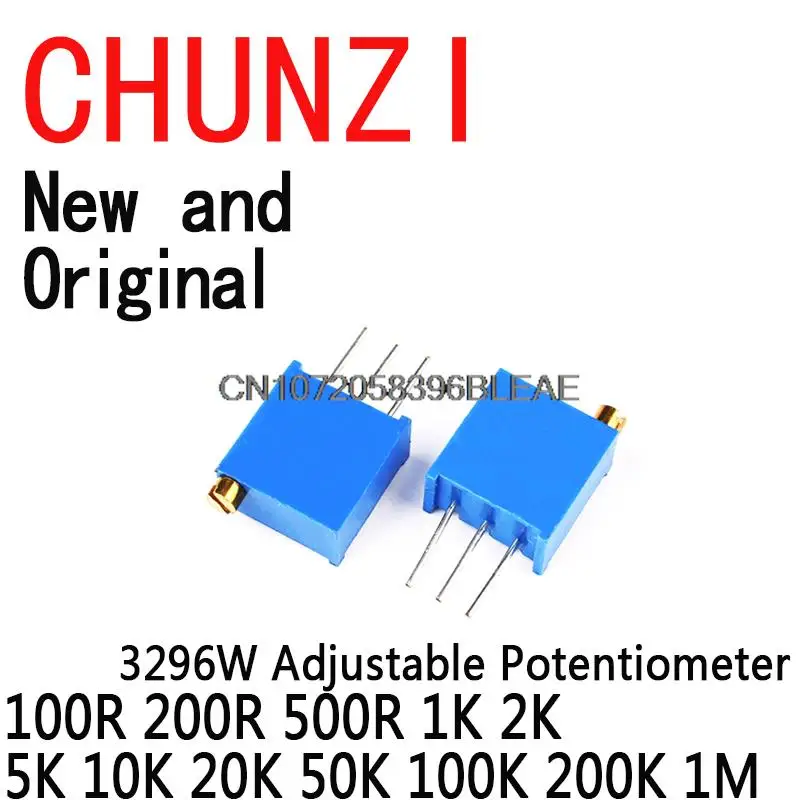 13 rodzajów * 1 szt. = Hjxrhgal zawiera 100R 200R 500R 1K 2K 5K 10K 20K 50K 100K 200K 1M 3296W zestaw regulowanego potencjometru