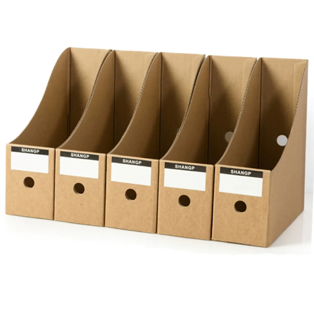 

5pcs/set Desk Organiser Paper Storage Box File Holder Foldable Paperwork Document Pencil Simple School Magazine Stationery