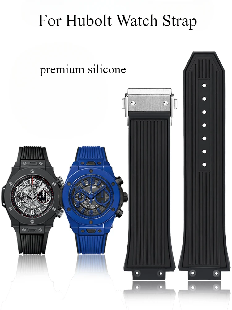 Высококачественные силиконовые ремешки для часов с горизонтальными полосками