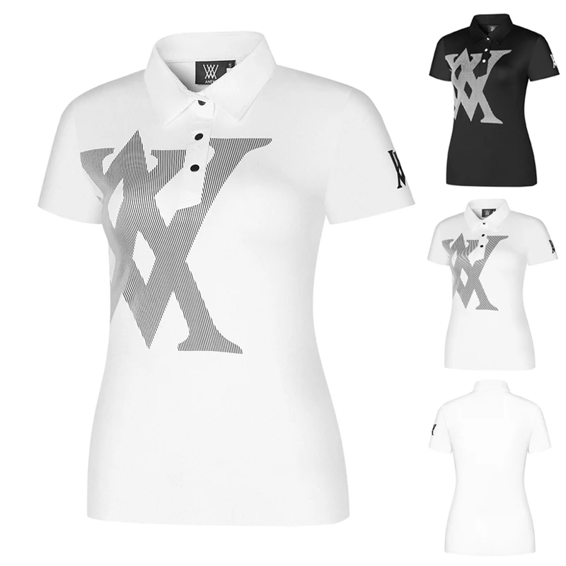 

2022 Summer Women Golf Clothing New Short Sleeve Golf T-shirts Anew Outdoor Leisure Sports Golf Shirt