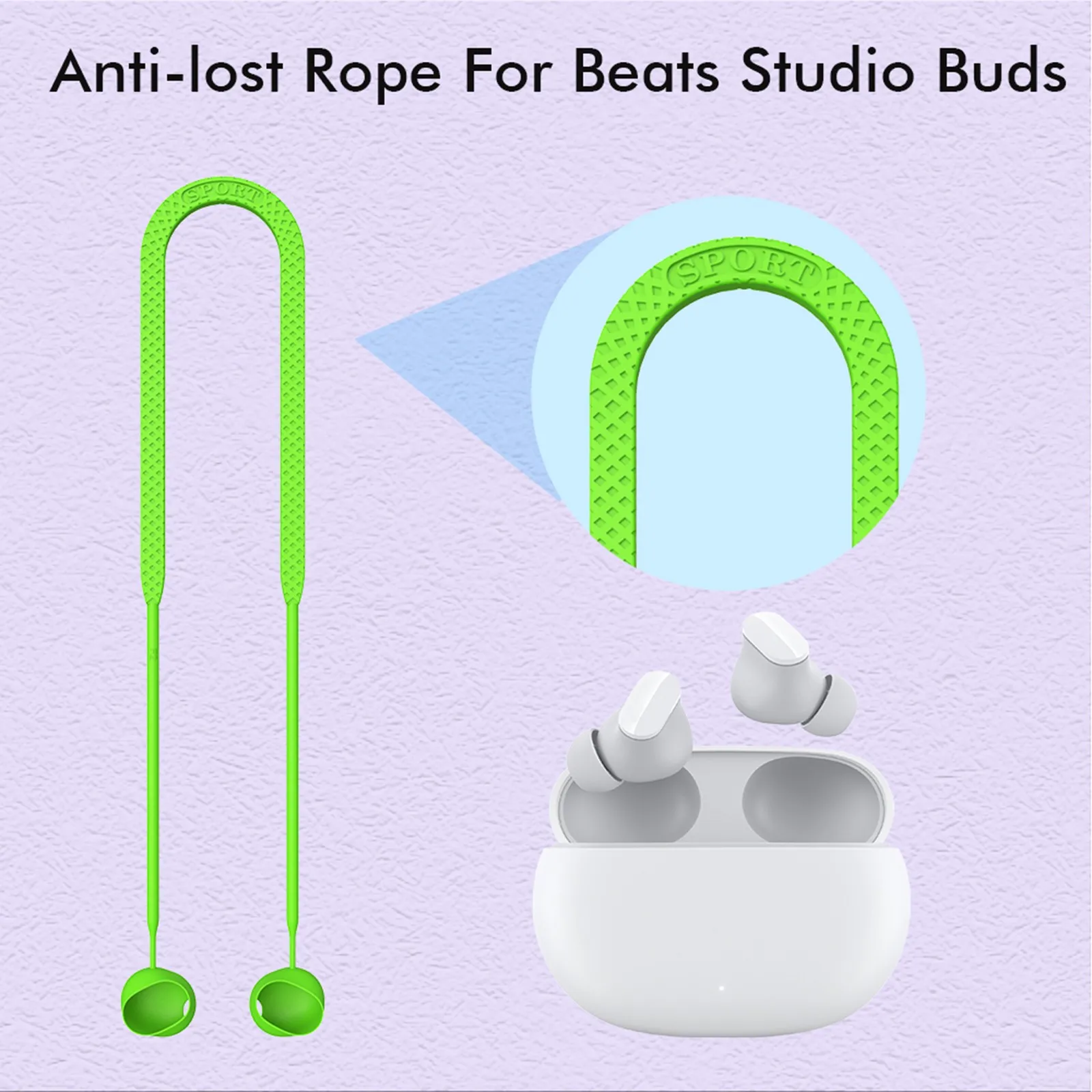 Силиконовый шнурок для наушников с защитой от потери наушников-вкладышей Beats-Studio