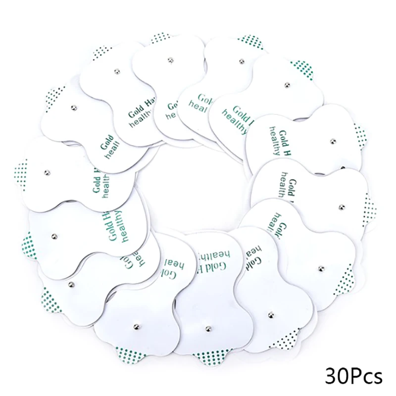 

30 × Сменные электродные прокладки для массажера Tens Unit, клейкий силикагель