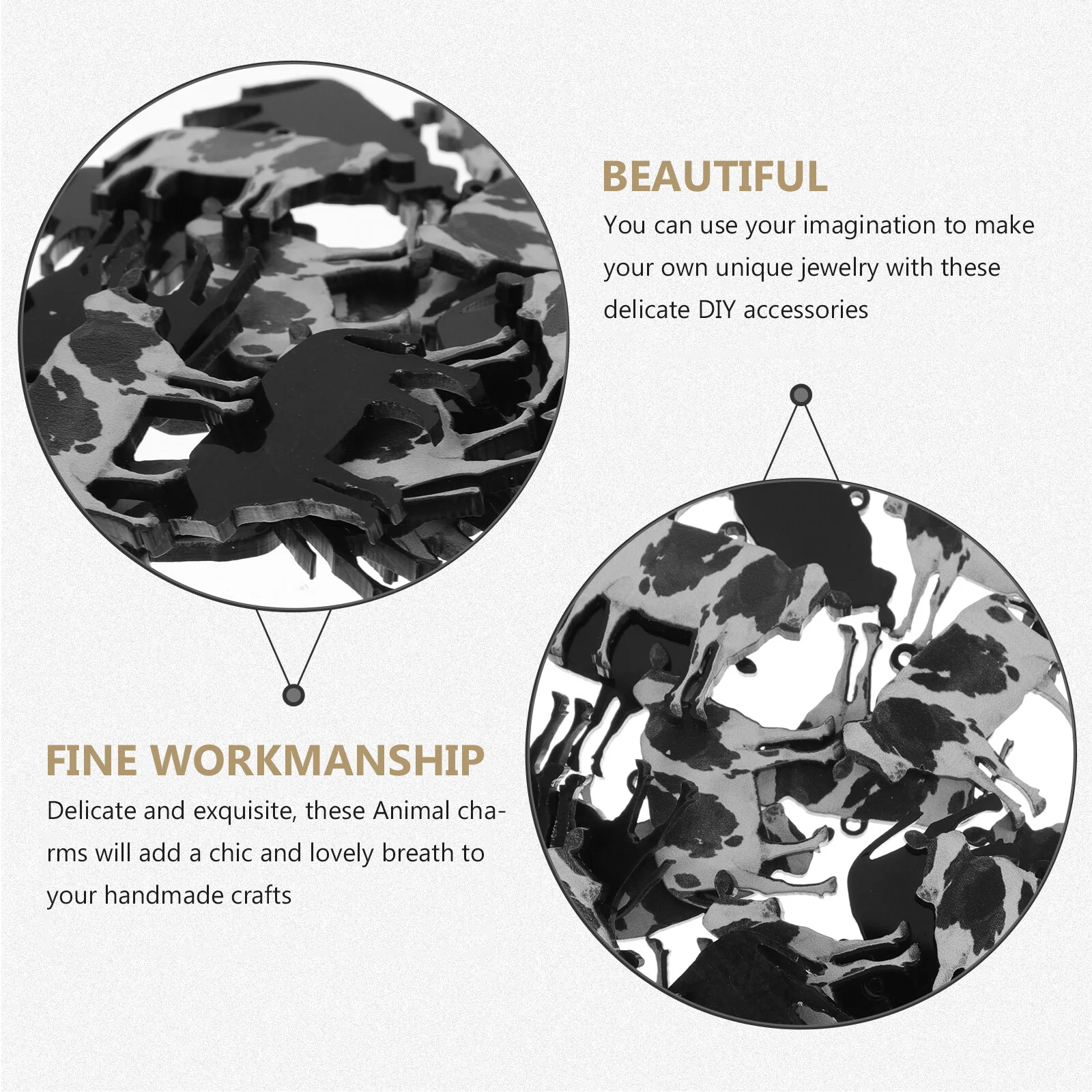 20 Pcs Trendy Necklaces Animal Beads Jewelry Making Pendants Charms Key Chain 3.8X2cm DIY Acrylic Earring