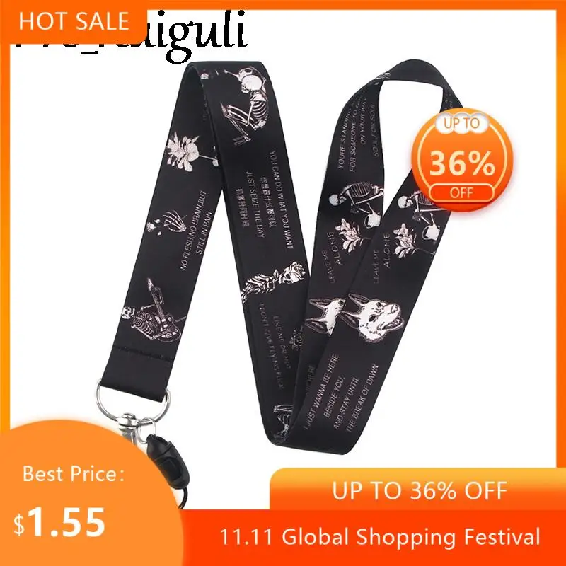 

Брелок для ключей с изображением таинства человеческого тела, в готическом стиле, с лентами, ремешок на шею для телефона, ключей, удостовере...