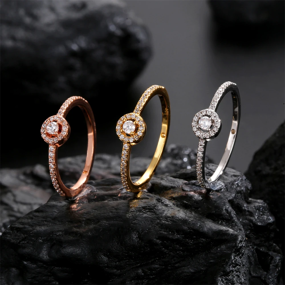 

925sterling silver round ring brand fashion jewelry