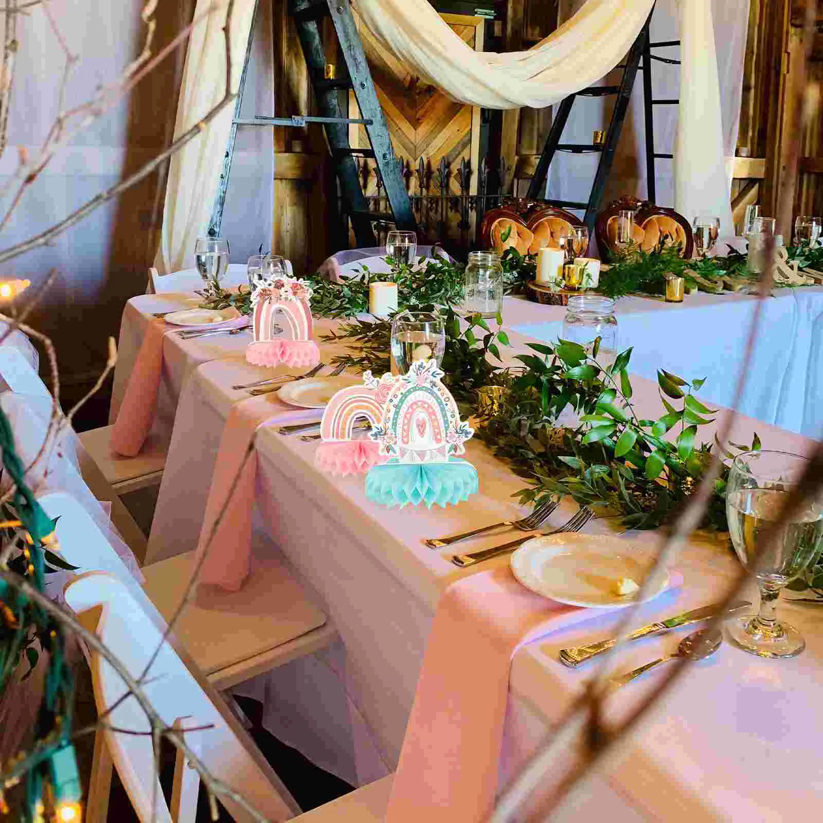 

Party Honeycomb Decor Rainbow Centerpiece Birthday Bohemia Decoration Adornmentstable Tabletop