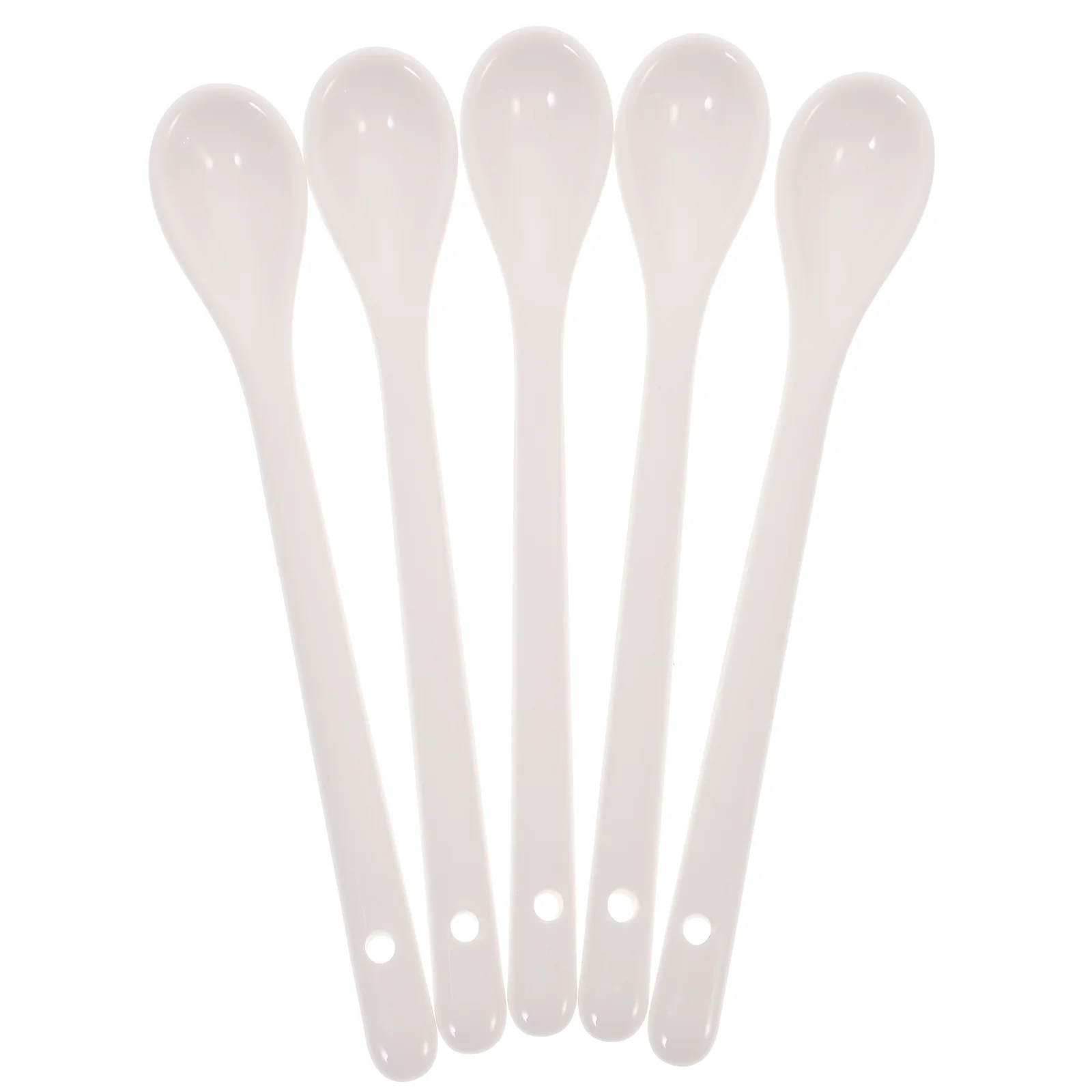 

5 Pcs Coffee Stir Sticks Cocktail Spoon Ice Cream Ceramic Coffee Spoons Sugar Spoons Porcelain Yogurt Spoon