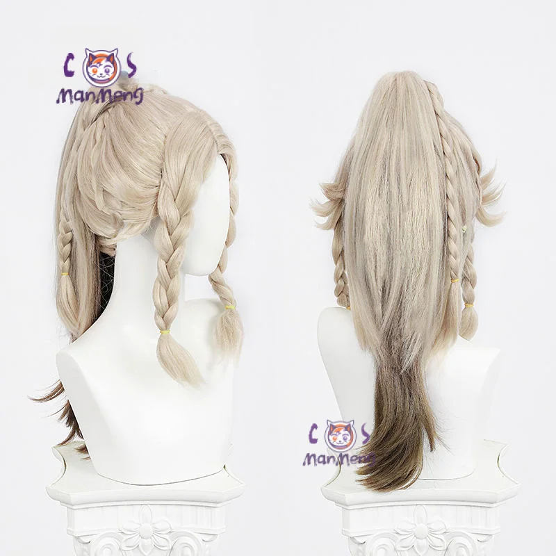 Парик для косплея Genshin Impact Kachina светлые длинные волосы конский хвост Nanatzcayan Natlan