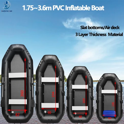 

Professional PVC Inflatable Fishing Boat Set Outdoor Water Sports Wear-resistant Thickening Rowing Kayak Set for Multi-person