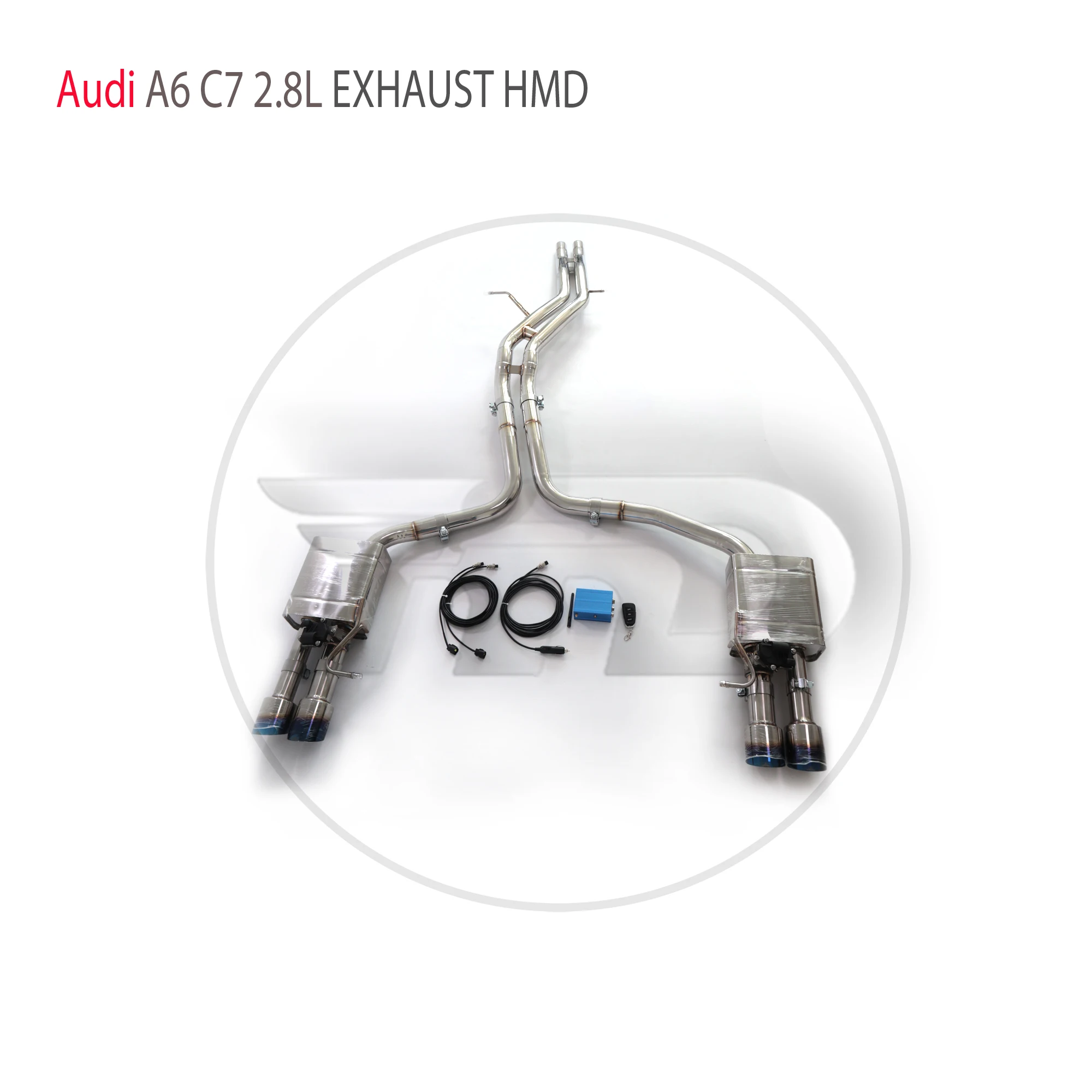 

HMD Stainless Steel Exhaust System Performance Catback For Audi A6 C7 V6 2.8L FSI 2015-2019 Car Valve Muffler