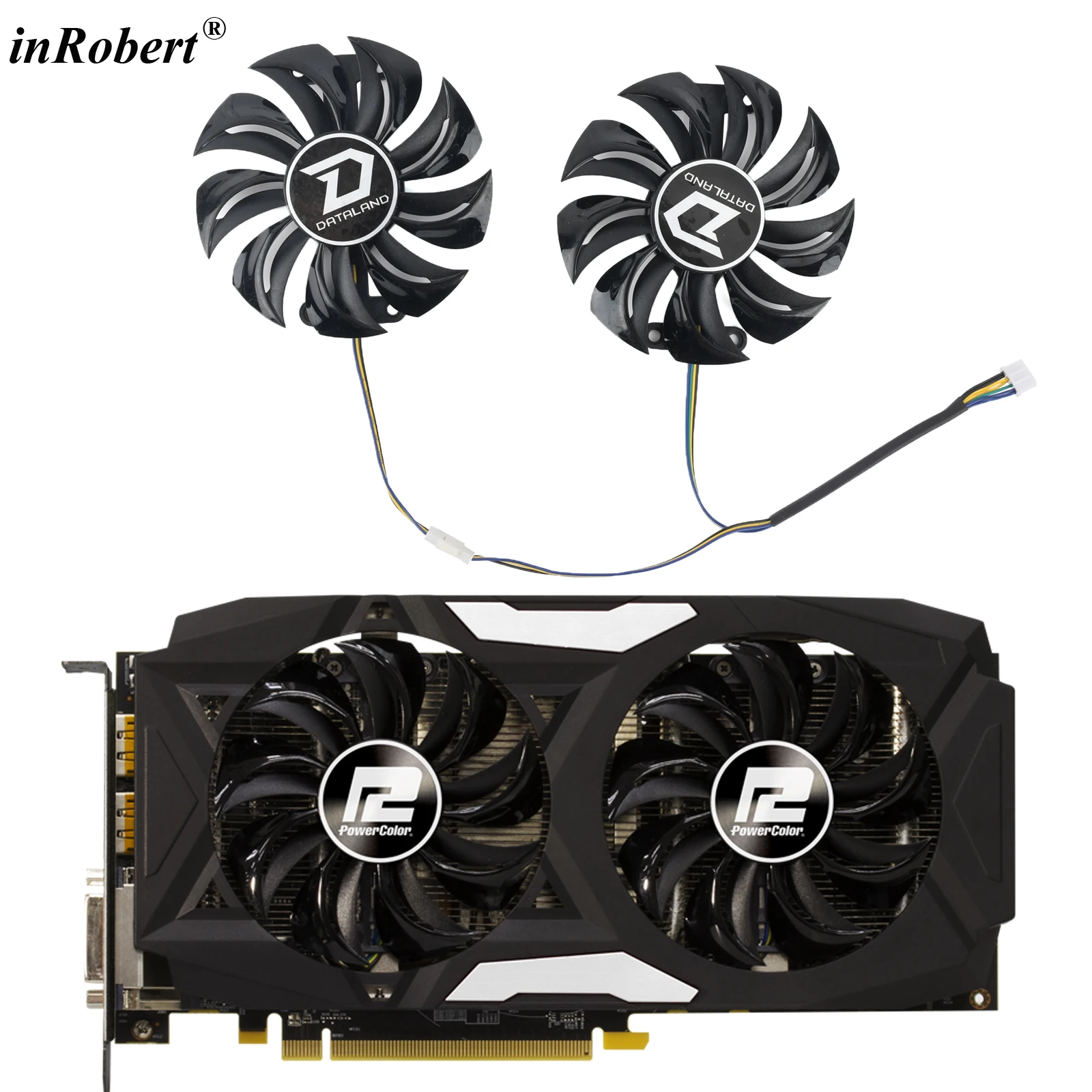GA91S2U PowerColor Red Devil RX580 GPU Cooler Cooling Fan For Radeon Red Dragon AX RX 480 470 580 Video Cards As Replacement Fan
