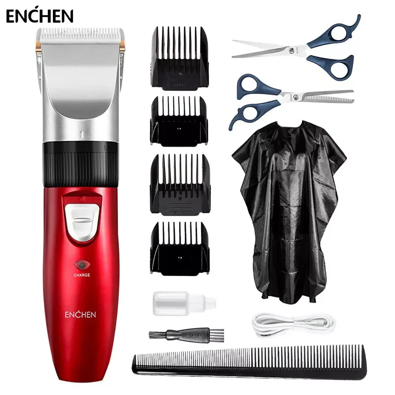 

ENCHEN Men's Hair Trimmer Kit Professional Cordless Hair Cutter Machine USB Rechargeable Clipper Barber Haircut Machine