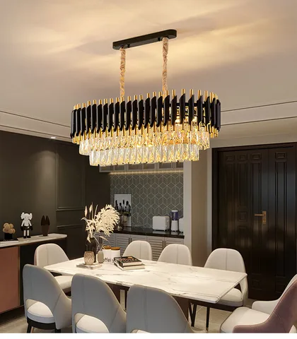 Легкая роскошная хрустальная люстра, современное минималистское освещение гостиной, столовой, постмодернистское освещение виллы, освещение спальни