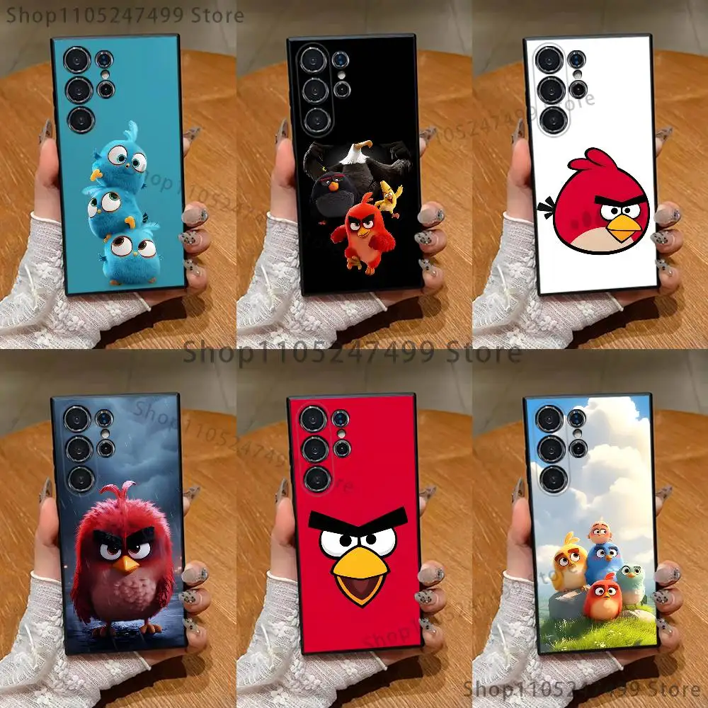 Фото Чехол для телефона Game A-Angry B-Birds для Samsung S25, S24, S21, S22, S23, S30, Ultra, S20, Plus, Fe, Lite, Note, 10,9,5G, черный чехол №1