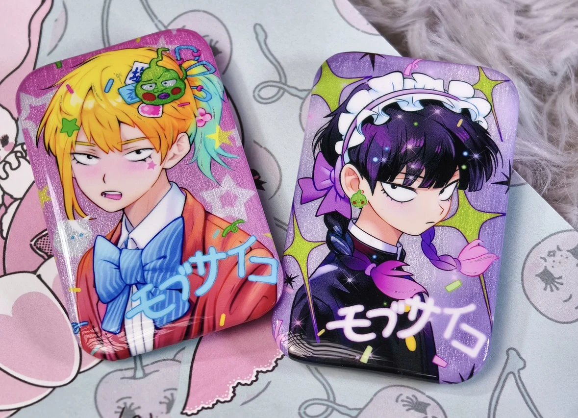 Аниме Mobu Saiko Hyaku Mob психоделик 100 Kageyama Shigeo Reigen Arataka Косплей жестяная брошь