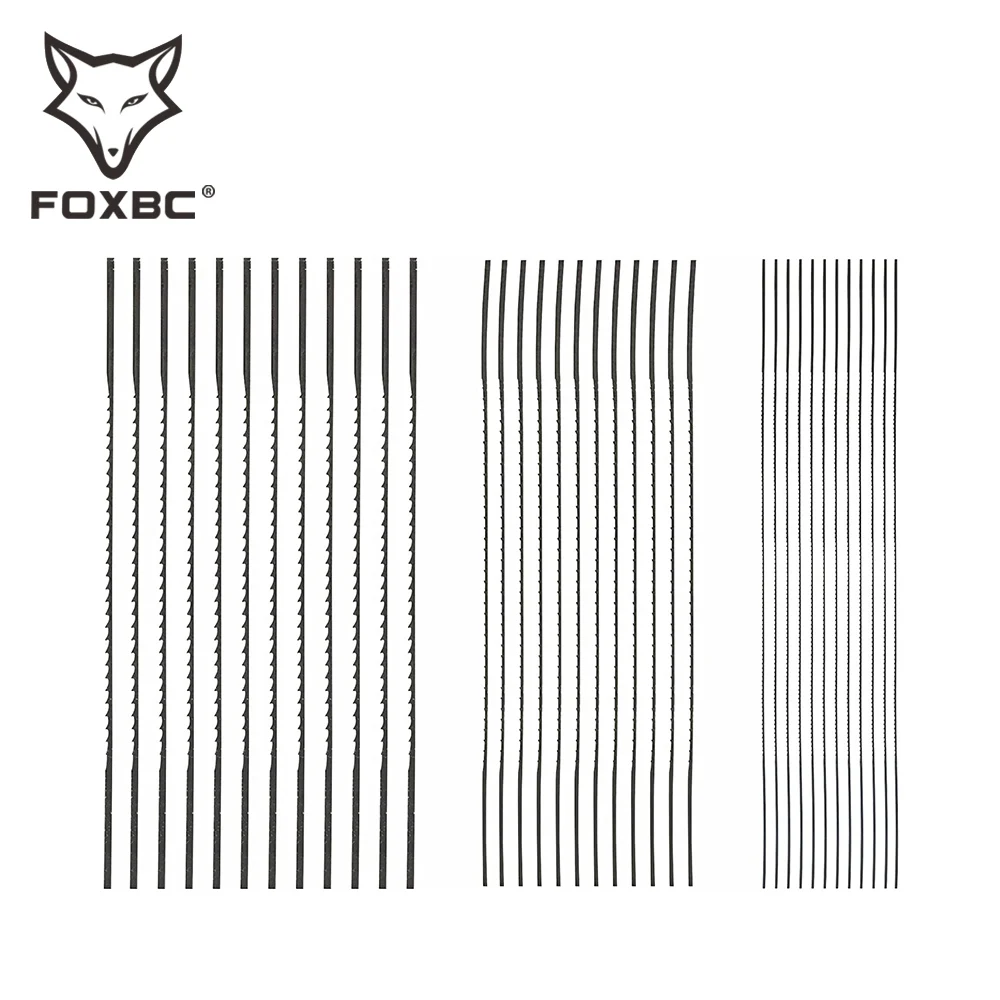 FOXBC 12pcs 130mm 5 Inch Plain End Scroll Saw Blades 10/12/2