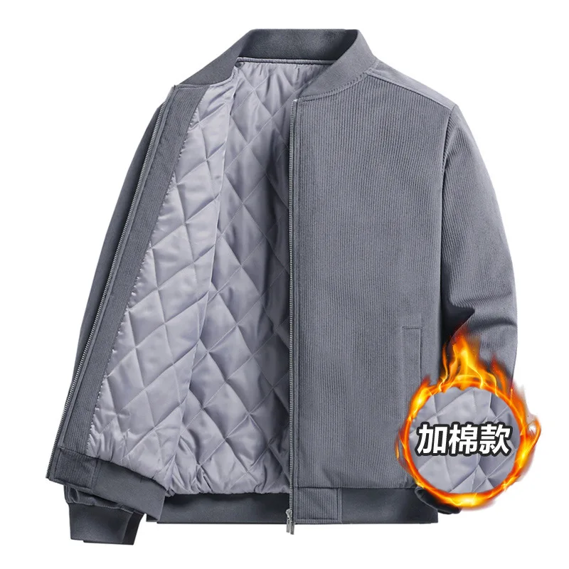 Corduroy Coat Men's Autumn and Winter Loose Everything Casual Cotton Suit Baseball Collar Windbreaker Port Style Retro Top