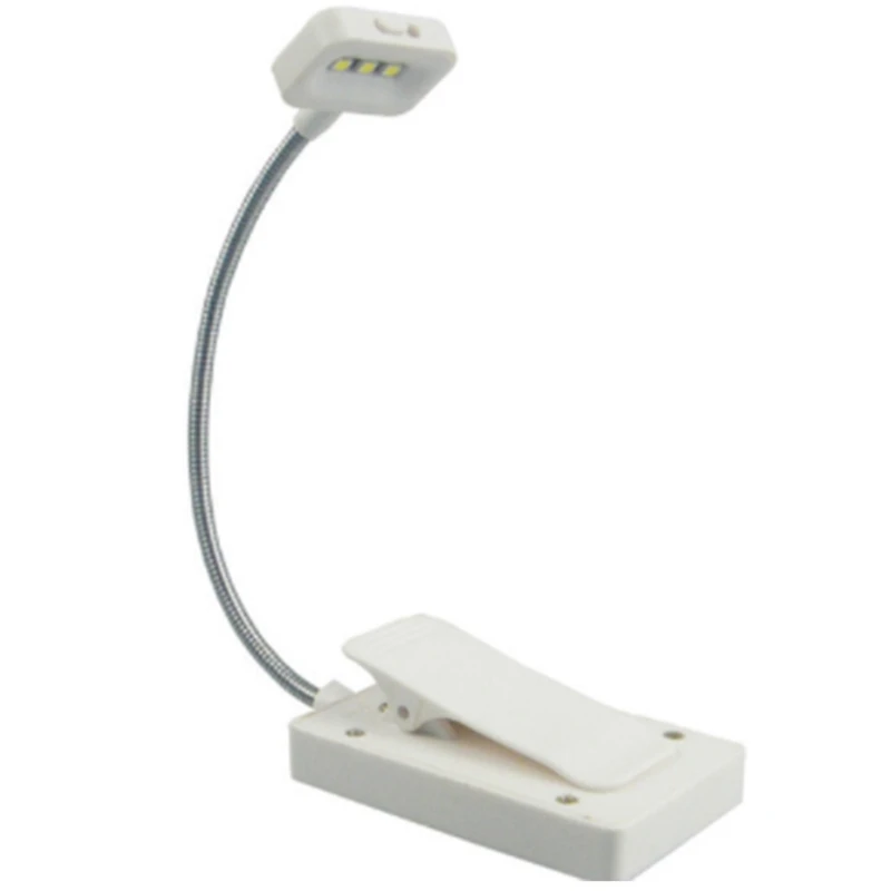 

Portable USB / Solar Charging LED Solar Light Mini Flexible Goose Neck Clip On Book Reading Light