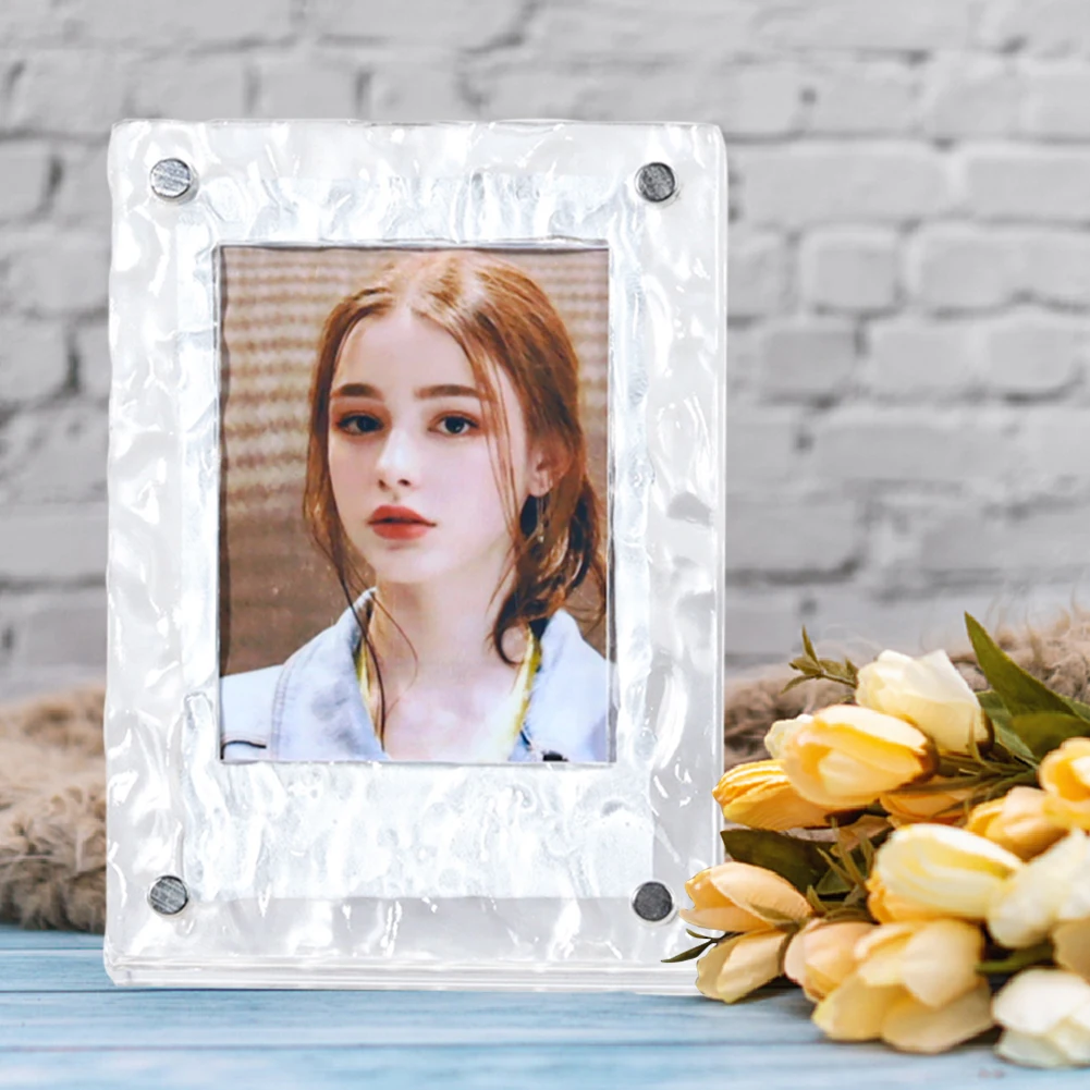 Акриловый держатель для фотографий Настольная Фотография фотография L-образной