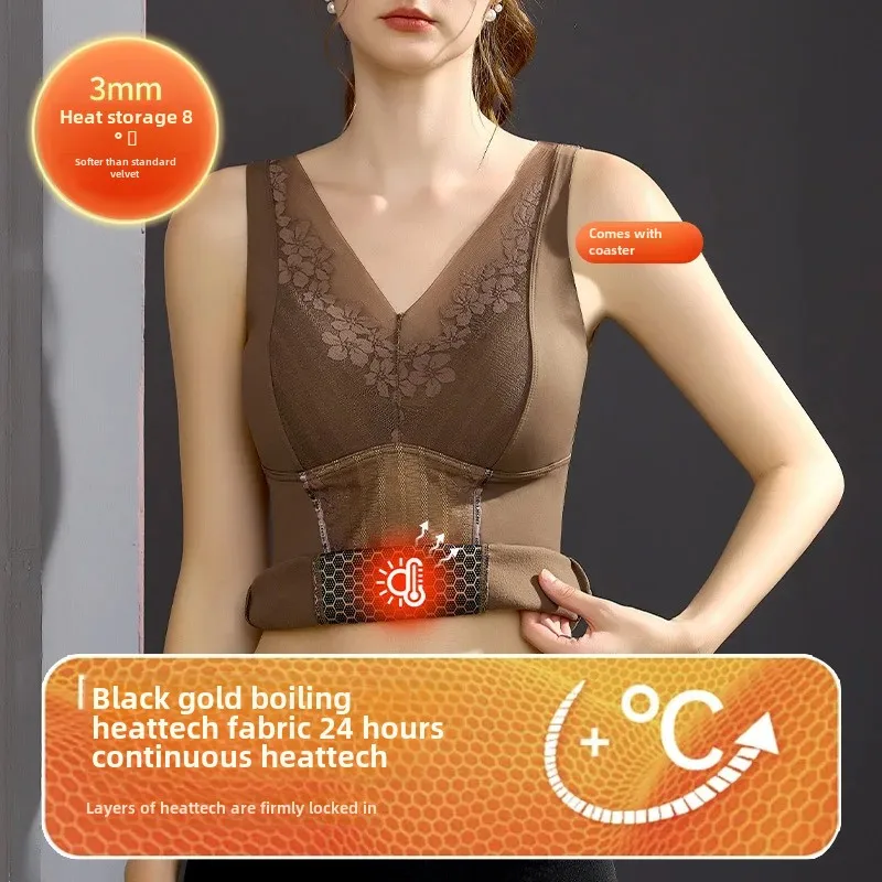 Теплые бюстгальтеры на осень/зиму женские латексные нагрудные подушечки корсет