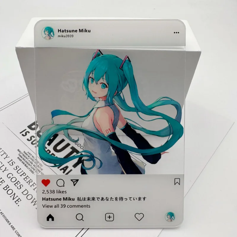 Аниме Hatsune Miku трехдюймовый фото реквизит Diy мультфильм новая акриловая