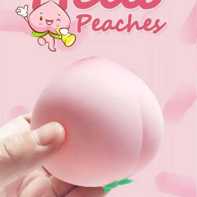 

Yellow Slow Rebound Stress Relief Toys Pinch Music Decompression Artifact Pink Vent Ball Peaches Durable Flexible Material