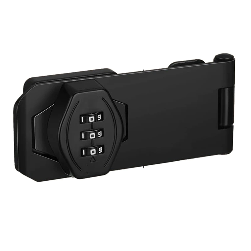 

Замок для шкафа без ключа, черный металлический замок с 3-значным паролем, комбинированный кодовый замок с защелкой, поворотная ручка, деревянный ящик для шкафа, 1 шт.