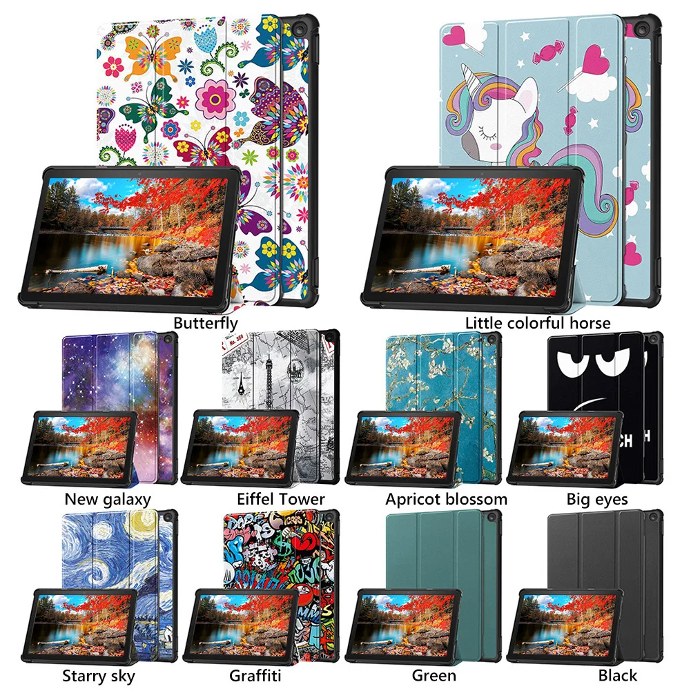 Тонкий складной чехол-подставка из искусственной кожи тройной чехол для