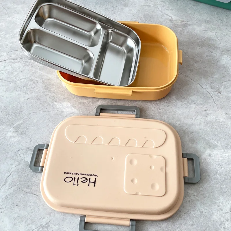 2022 Милая новая нордическая коробка для обеда из нержавеющей стали бенто модные