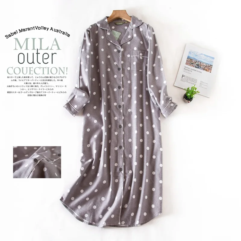 Ночное платье разных цветов для женщин рубашка средней длины в клетку одежда сна