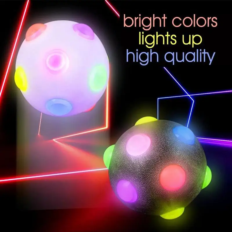 Light Up Dog Ball Pet Dog Toy LED Jumping Activation Ball Bi