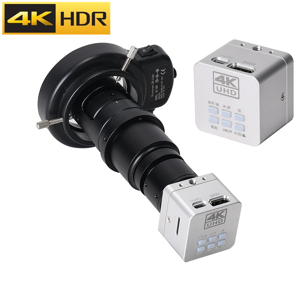 

UHD 4K HDR 41MP HDMI Type-C Sony Sensor IMX334 180X Industrial Digital Electronic Microscope Camera for Phone Repair Soldering