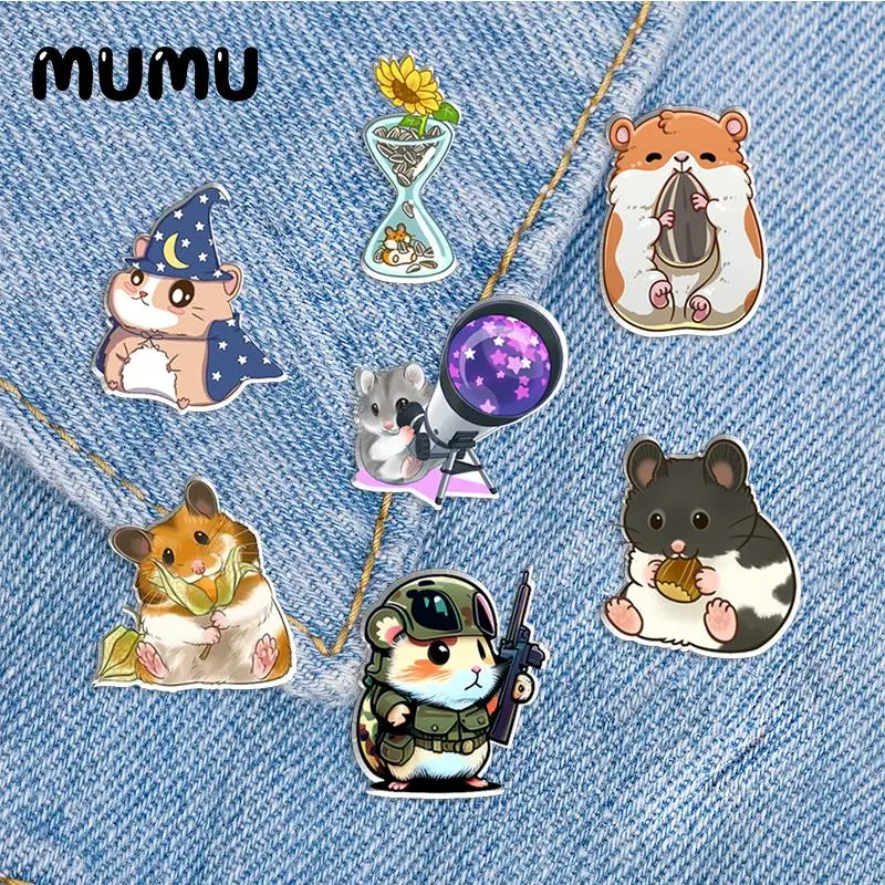 Новинка 2023, классный волшебник, хомяк, заколка на лацкан, милая мышь, Акриловые Броши ручной работы, эпоксидные украшения рубашка