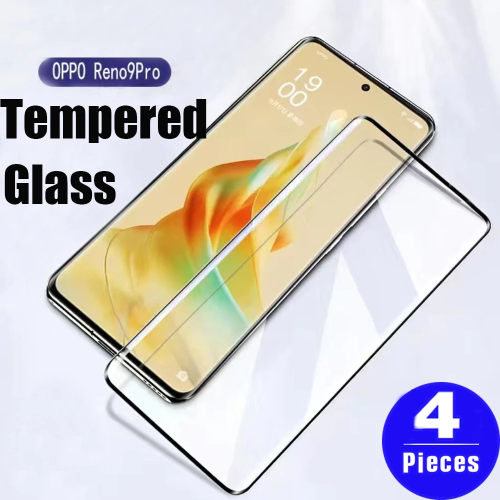 1-4 шт. чехол для OPPO A1 Reno 9 pro plus закаленное стекло Reno 8T 5G 6 5 4 3 pro защита для экрана телефона Защитная пленка для смартфона
