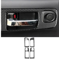 Door Grab Handle Decoration Cover Sticker Decal Trim for Toyota Tundra 2014-2018 Car Interior Accessories Carbon Fiber