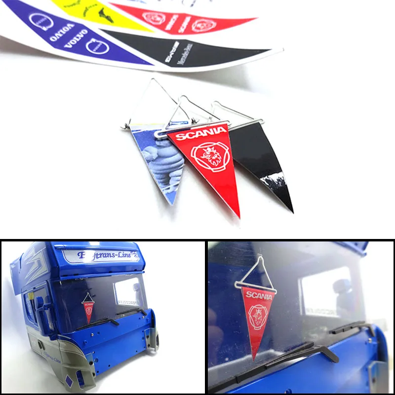 

Simulation Orca 2 Decorative Pennant for 1/14 Tamiya RC Truck Trailer Tipper Scania 770S Benz Actros 3363 Volvo Car Diy Parts