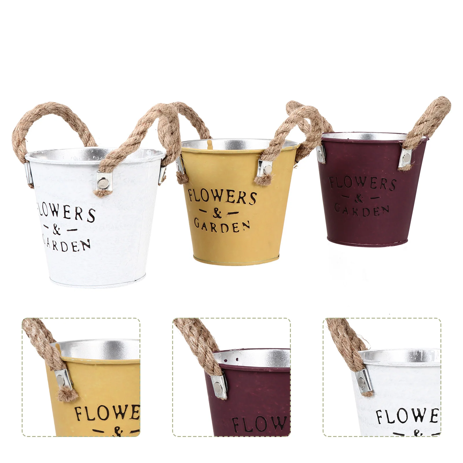 

3 шт., винтажный декоративный держатель для цветов с ручкой для сада