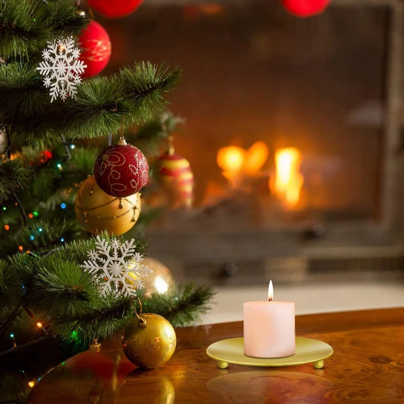 2 упаковки подсвечник из железной пластины декоративная железная колонна для