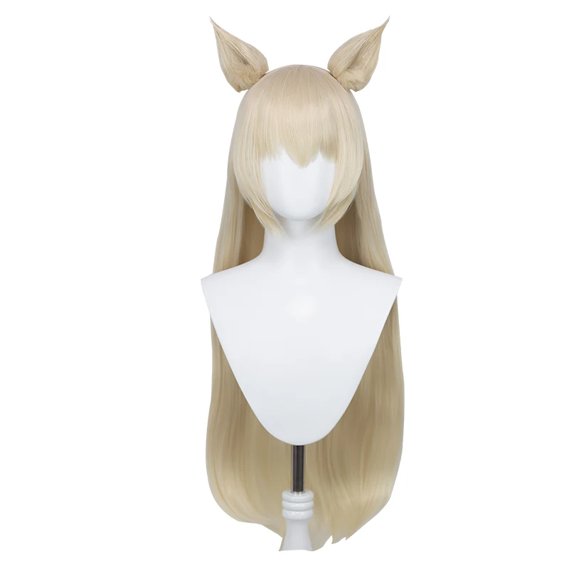 UWOWO Nekopara Coconut Cosplay Wig 80cm long Hair with Cat Ears Synthetic Heat Resistant Fiber