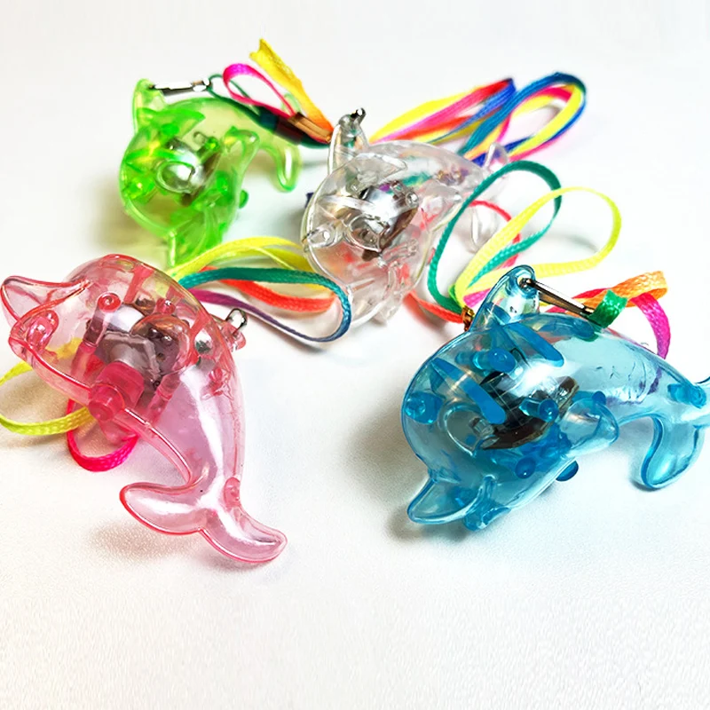 

30pcs Kids Adult LED Light Up Flashing Dolphin Necklace Shining Pendant Glow in The Dark Party Favors Halloween