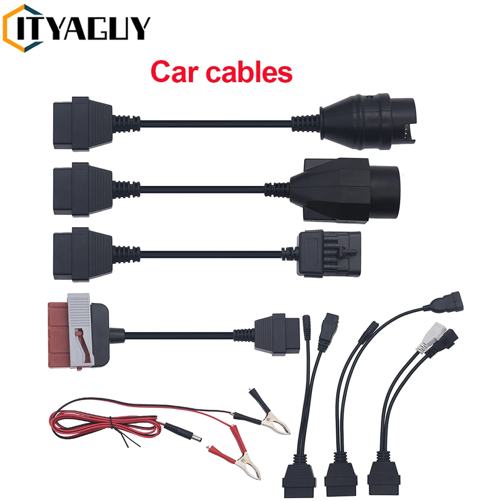 

New vci Full Set 8pcs Car Cables Diagnostic Tool OBDII Connect Cable For Pro Plus interface Scanner mvd
