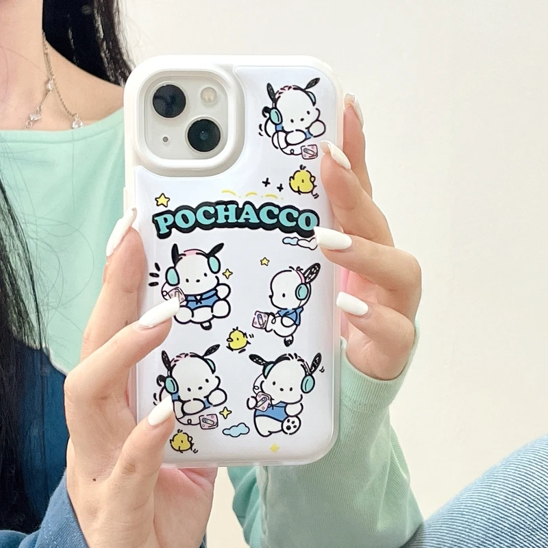 

Милый защитный чехол Kawaii для телефона с японским мультяшным животным собакой объективом для iPhone 13 12 11 Pro Xs Max Xr X Мягкий силиконовый чехол Capa