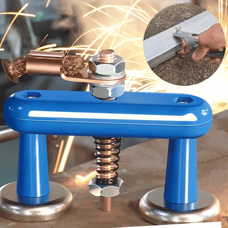 

Double/Single Headed Magnetic Welding Ground Clamp Clamp Fixed For Welder Head Welding Clamps Holder Welding Repairing Tools