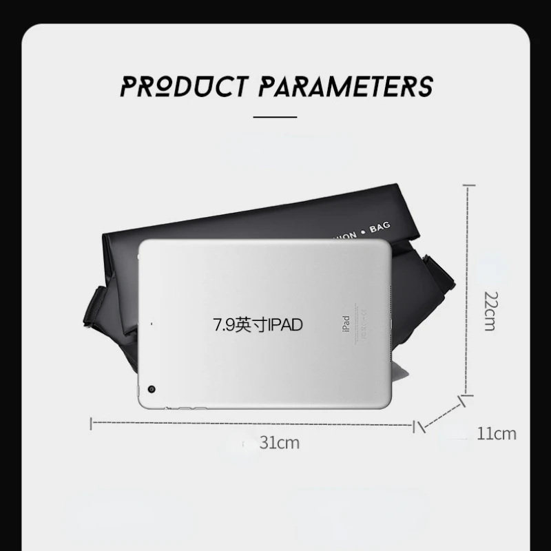 Fashion Men's Shoulder Bag Multifunctional Waterproof Crossbody Bag Men's Casual Travel Messenger Bag Teenagers Tide Backpack