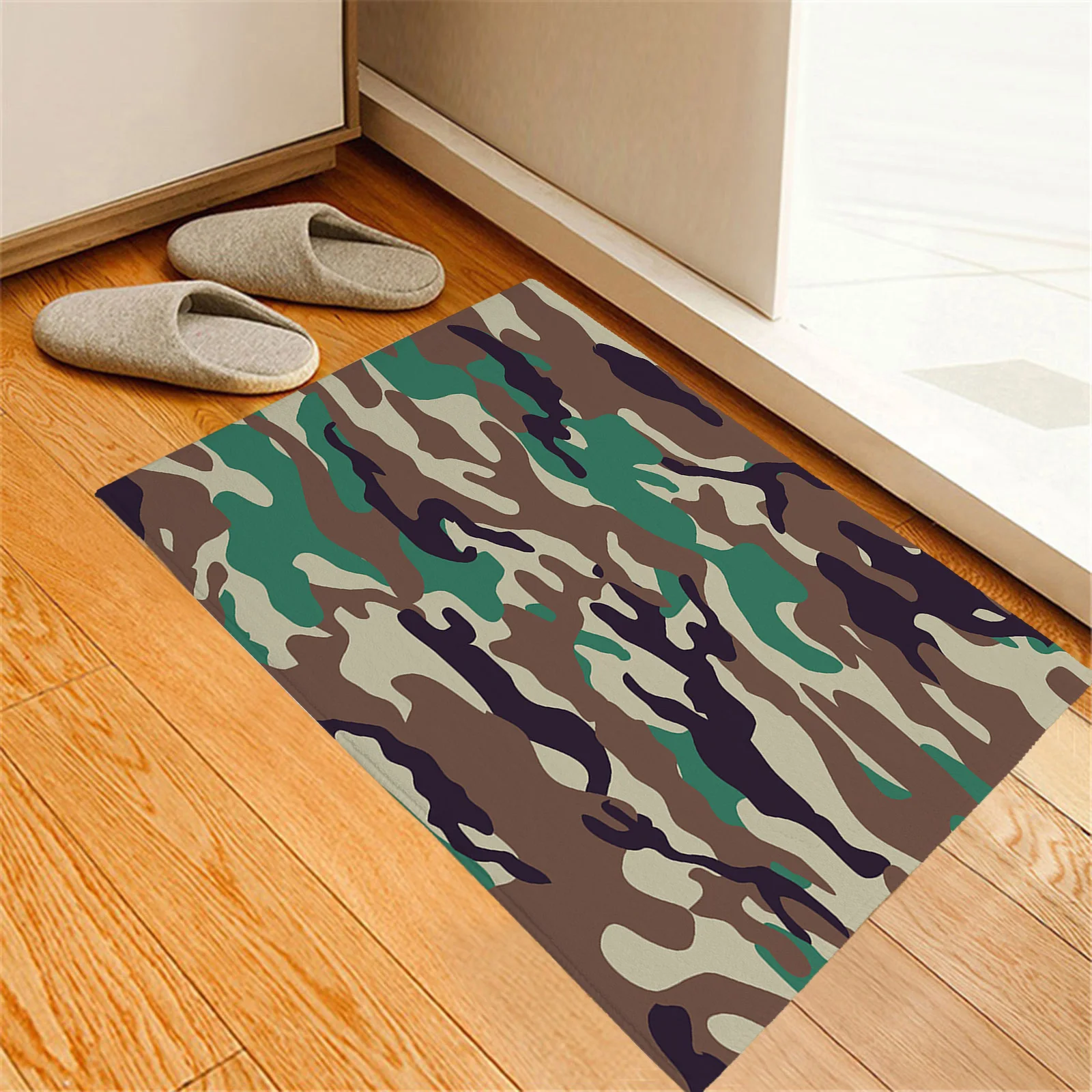 

Camouflage Background Entrance Doormat Kitchen Mat Home Living Room Balcony Mats Bedroom Bedside Anti-Slip Rug